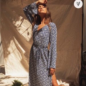 Mandala Daydream Blue Print Maxi Dress